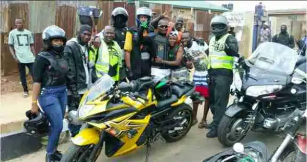 Biker Proposes To Biker Girlfriend In Ogun (Photos, Video) 